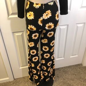 Forever 21 Sunflower flare pants
